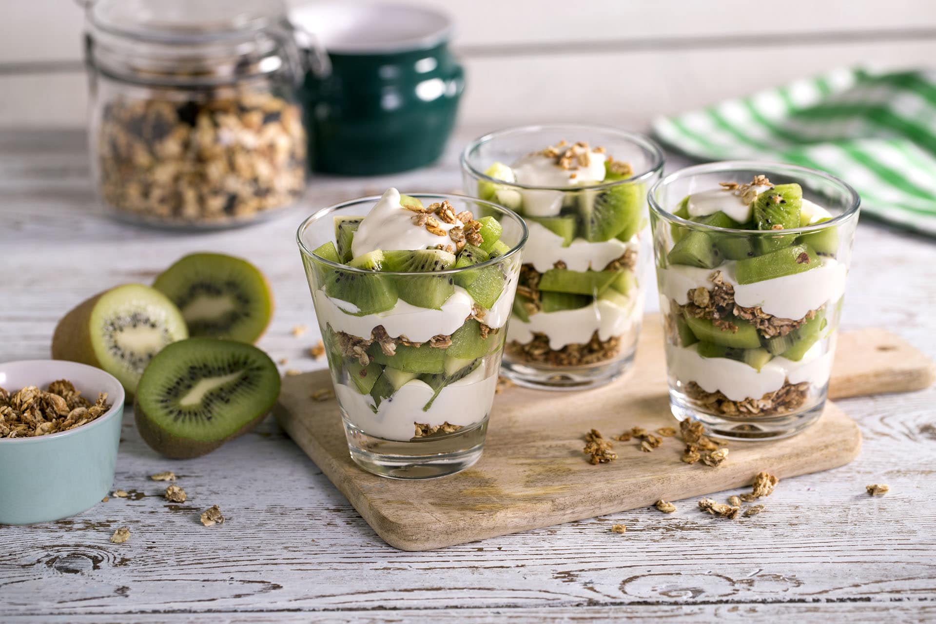 Sunn ostekake i glass
