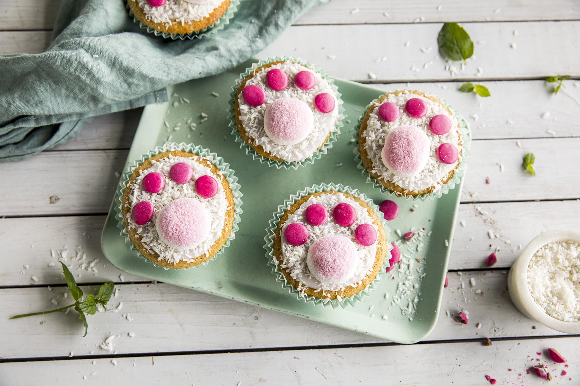 Bananmuffins med poteavtrykk
