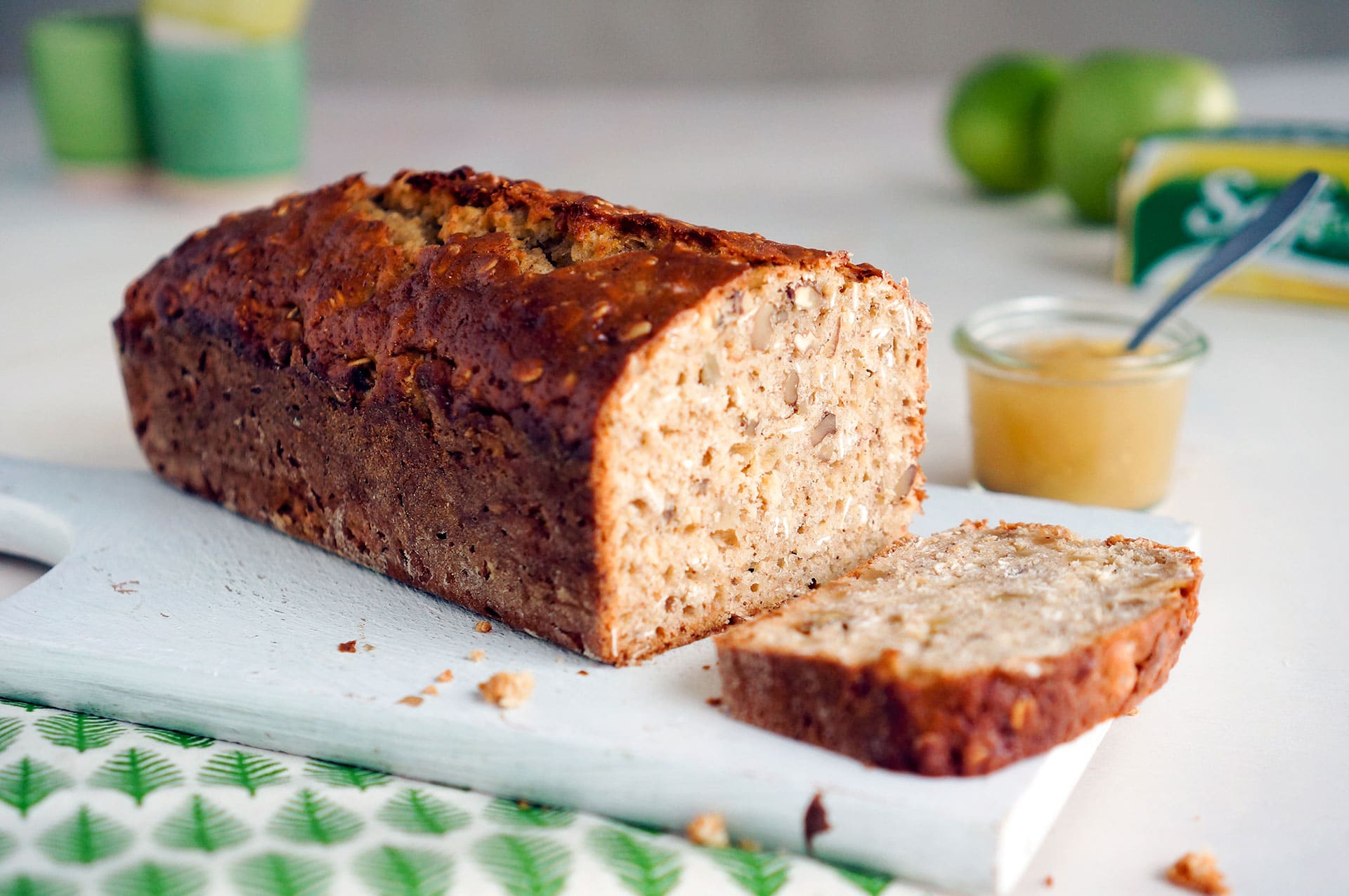 Eplebrød oppdelt
