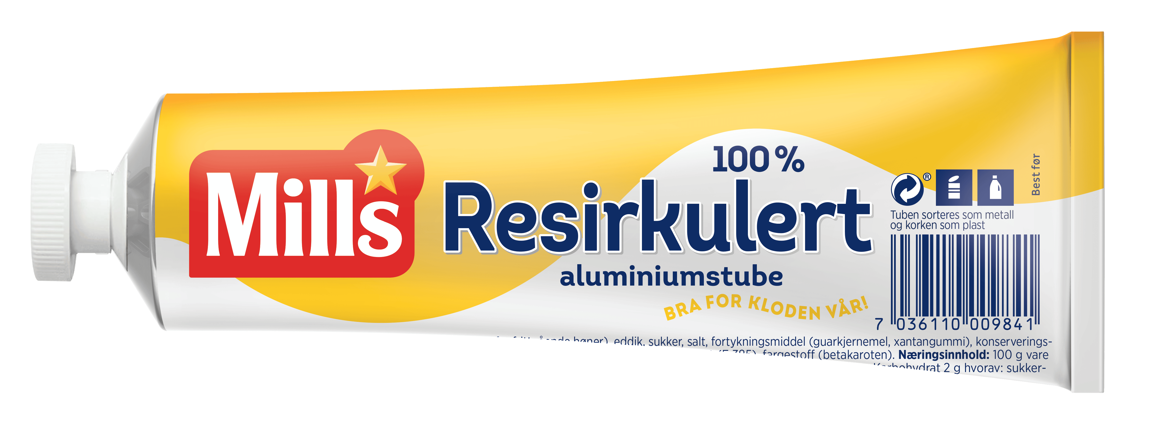 Mills tube med resirkulert aluminium