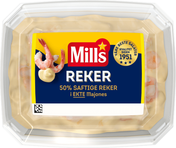 Reker i ekte majones pakningsbilde
