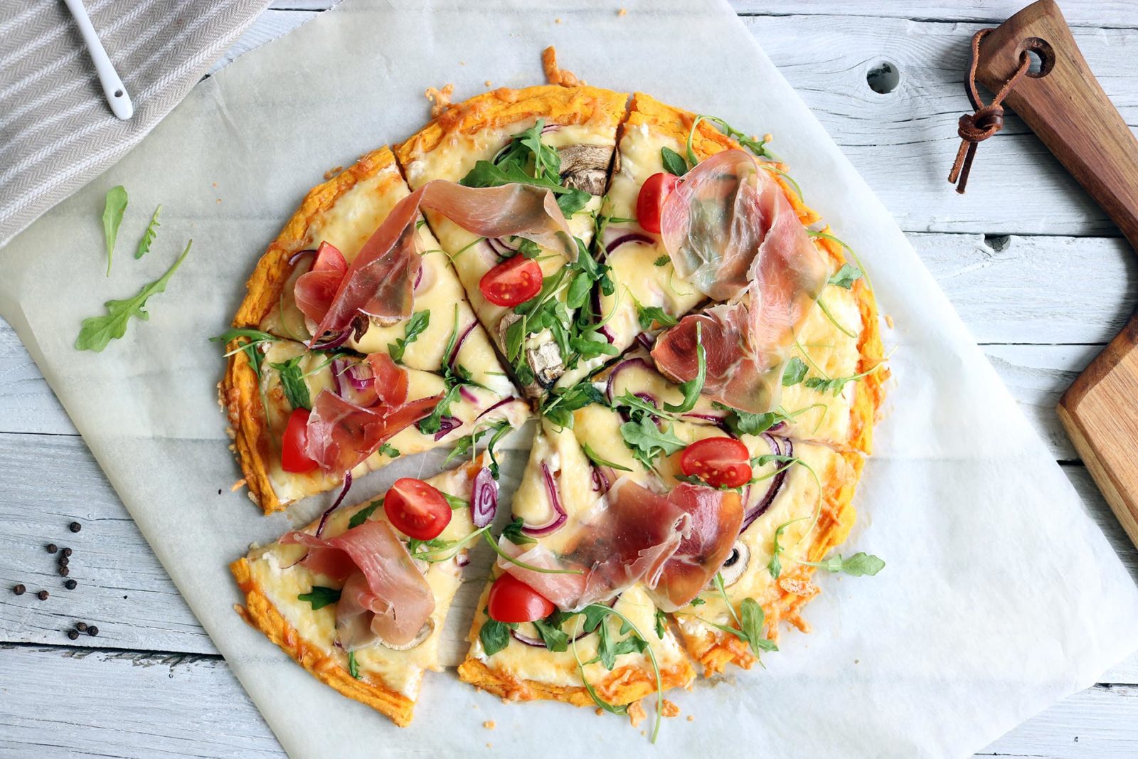Glutenfri søtpotetpizza