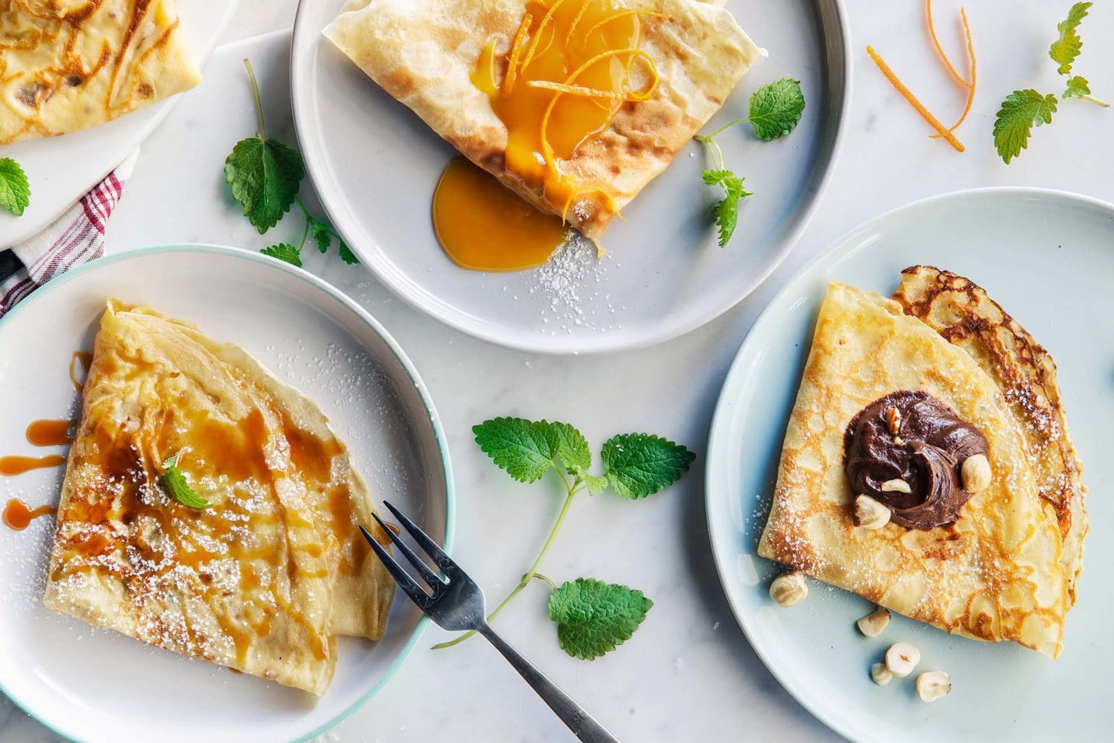 Tre ulike sauser til crêpes